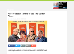 WIN in-season tickets to see The Golden Years