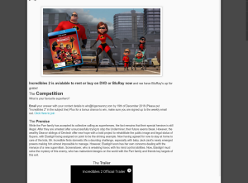 Win Incredibles 2 on BluRay