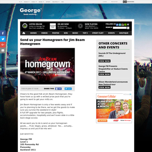 Win Jim Beam Homegrown VIP upgrade for two people and more