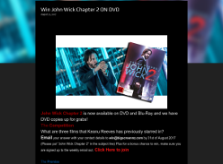 Win John Wick Chapter 2 ON DVD