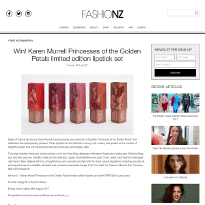 Win! Karen Murrell Princesses of the Golden Petals limited edition lipstick set