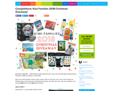 Win Kiwi Families 2018 Christmas Prize Packs
