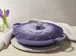Win a Le Creuset &lsquo;Blue Bell Purple' Cast Iron Petal Shallow Casserole - Cuisine Magazine