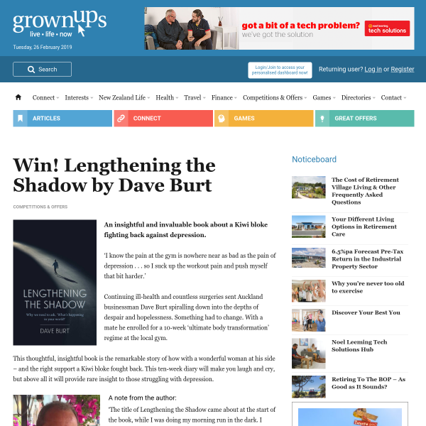 Win Lengthening The Shadow by Dave Burt