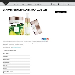 Win Linden leaves footcare sets