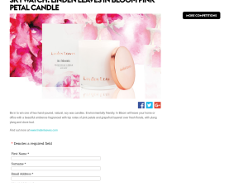 Win Linden leaves in bloom pink petal candle