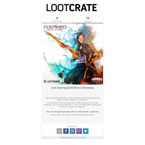 Win Loot Gaming Guild Wars 2 prize pack