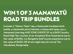 Win 1 of 3 Manawat? Road Trip Bundles - ManawatuNZ