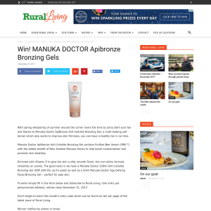 Win Manuka Doctor Apibronze Bronzing Gels