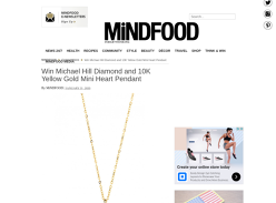 Win Michael Hill Diamond and 10K Yellow Gold Mini Heart Pendant