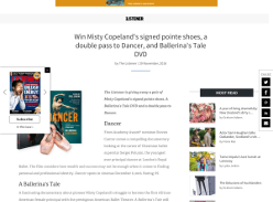 Win Misty Copeland?s signed pointe shoes, a double pass to Dancer, and Ballerina?s Tale DVD