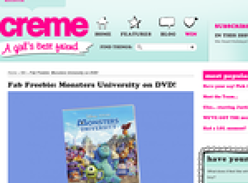 Win Monsters University on DVD