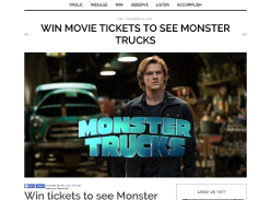 Win movie tickets to see Monster Trucks