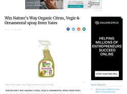 Win Nature’s Way Organic Citrus, Vegie and Ornamental spray from Yates