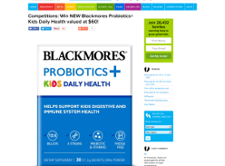Win NEW Blackmores Probiotics+ Kids Daily Health valued at $60