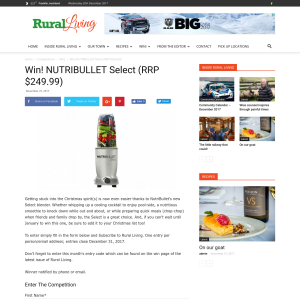 Win Nutribullet Select