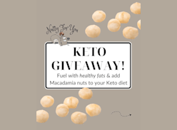 Win One a 230g Bag of Our Raw Macadamia Nuts