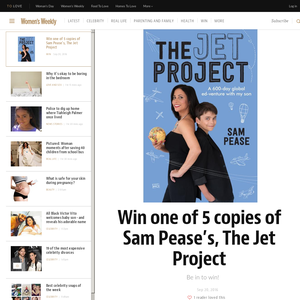 Win one of 5 copies of Sam Pease's, The Jet Project