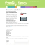 Win one of five Android tablets