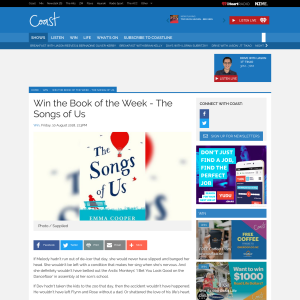Win one of five copies of The Songs of Us