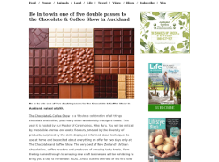 Win one of five double passes to the Chocolate & Coffee Show in Auckland