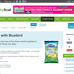 Win one of five three-month supplies of Bluebird Thinly Cut chips