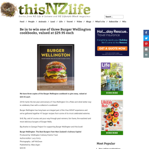 Win one of three Burger Wellington cookbooks