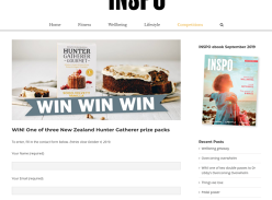 Win one of three New Zealand Hunter Gatherer prize packs