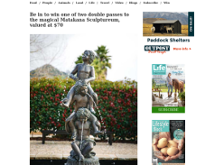 Win one of two double passes to the magical Matakana Sculptureum