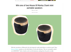 Win one of two House Of Marley Chant mini portable speakers