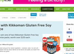 Win one of two Kikkoman Gluten Free Soy Sauce prize packs