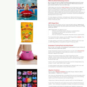 Win one term of YMCA Auckland Swimming Lessons for your baby
