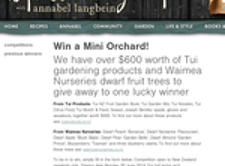 Win over $600 worth of Tui gardening products and Waimea Nurseries dwarf fruit trees