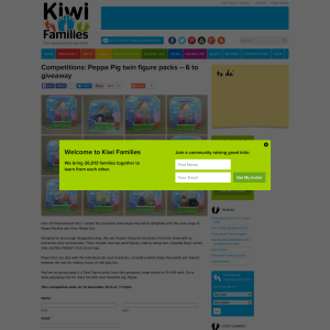 Win Peppa Pig twin figure packs ? 6 to giveaway