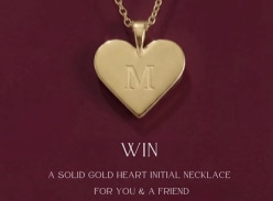 Win a Personalised Solid Gold Heart Necklace
