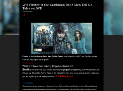 Win Pirates of the Caribbean Dead Men Tell No Tales on DVD