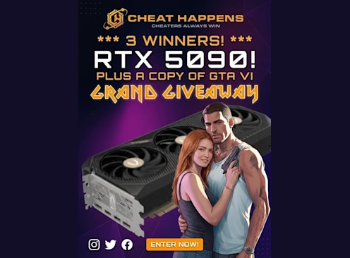 Win 1 of 3 RTX 5090 PC Graphics Card & 'GTA VI' Game Bundles - CheatHappens.com