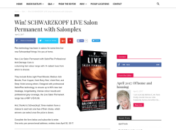 Win! Schwarzkopf Live Salon Permanent with Salonplex