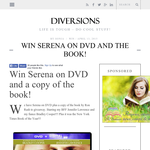 Win Serena on DVD and a copy of the book!