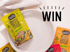 Win serving plate by Tony Sly Pottery and a month’s supply of our Seed Toppers Range