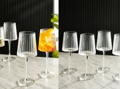 Win Set of 4 Clear Collins Wine Glasses
