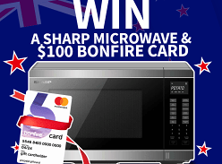 Win Sharp Microwave and a $100 Bonfire Card