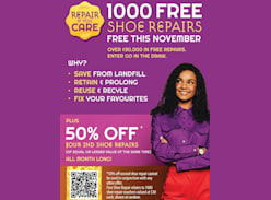 Win 1 of 1000 $30 Shoe Repair Vouchers