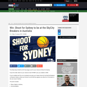 Win Shoot for Sydney giveaway