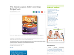 Win Simon & Alison Holst's 100 Soup Recipes book