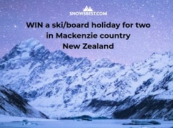Win a Ski/ Board Holiday for Two in Mackenzie, New Zealand