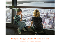 Win Sky Tower Family pass plus a Sky Café voucher for the family