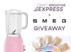 Win SMEG Pink Blender and Craft Smoothie Express Variety Box