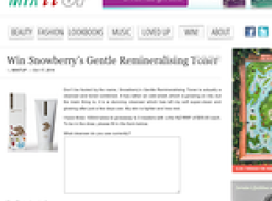 Win Snowberry's Gentle Remineralising Toner