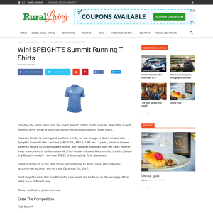 Win Speight's Summit Running T-Shirts